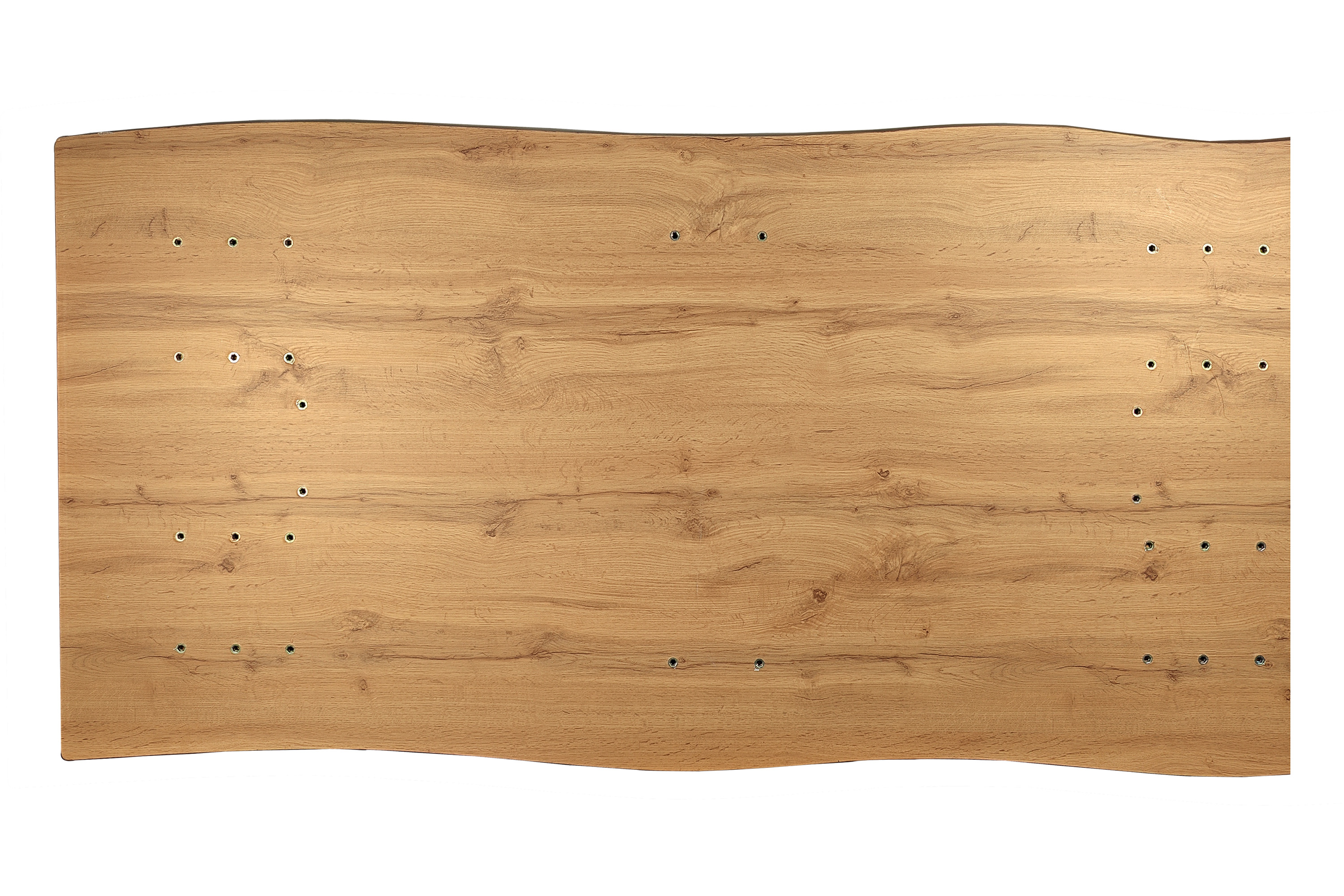 Esstisch Baumkante Holz Nussbaum-Optik 180 x 90 Spider-Gestell schwarz JOSY