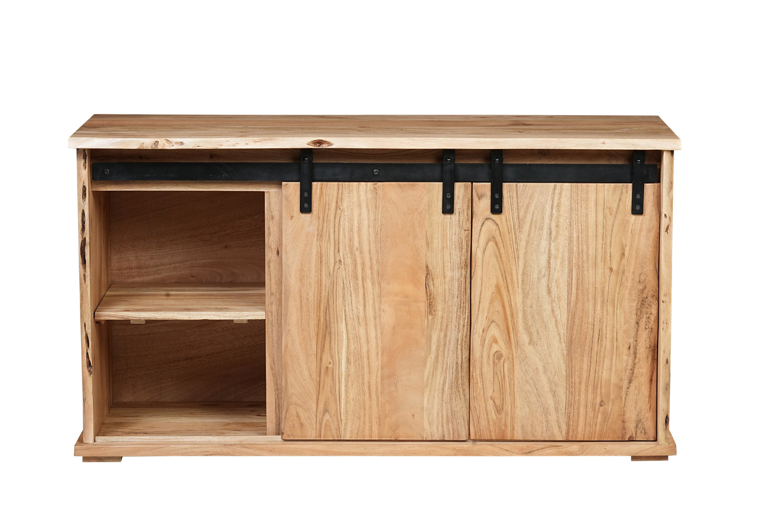 Lowboard Baumkante 128 x 45 x 70 cm Akazienholz massiv naturfarben LIAN IV