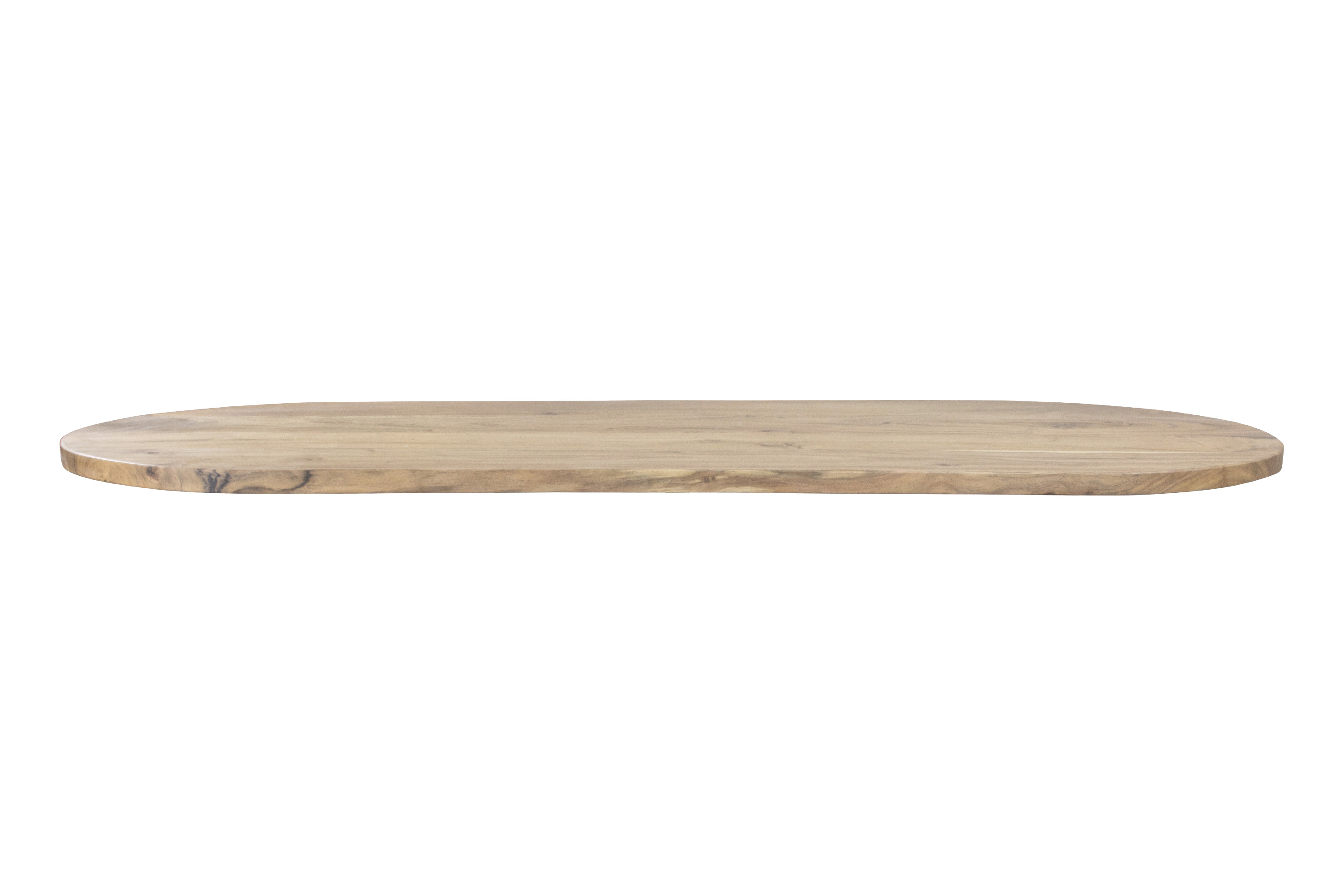 Tischplatte oval Akazie Natur 140 x 60 cm EMILIAN