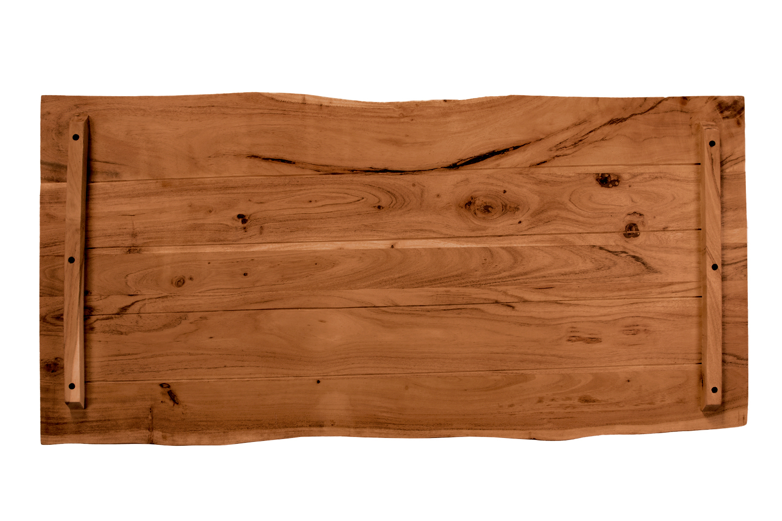 Tischplatte Baumkante Akazie Nuss 120 x 60 cm CURT