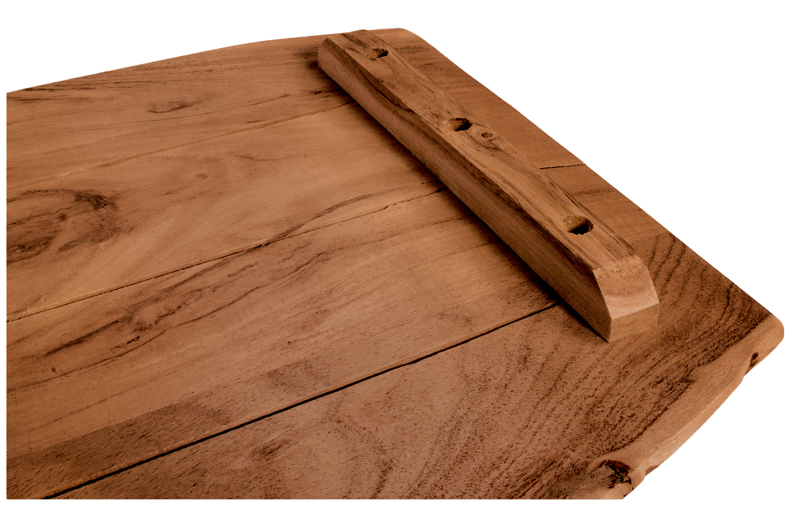  Tischplatte Baumkante Akazie Nuss 200 x 60 cm CURT