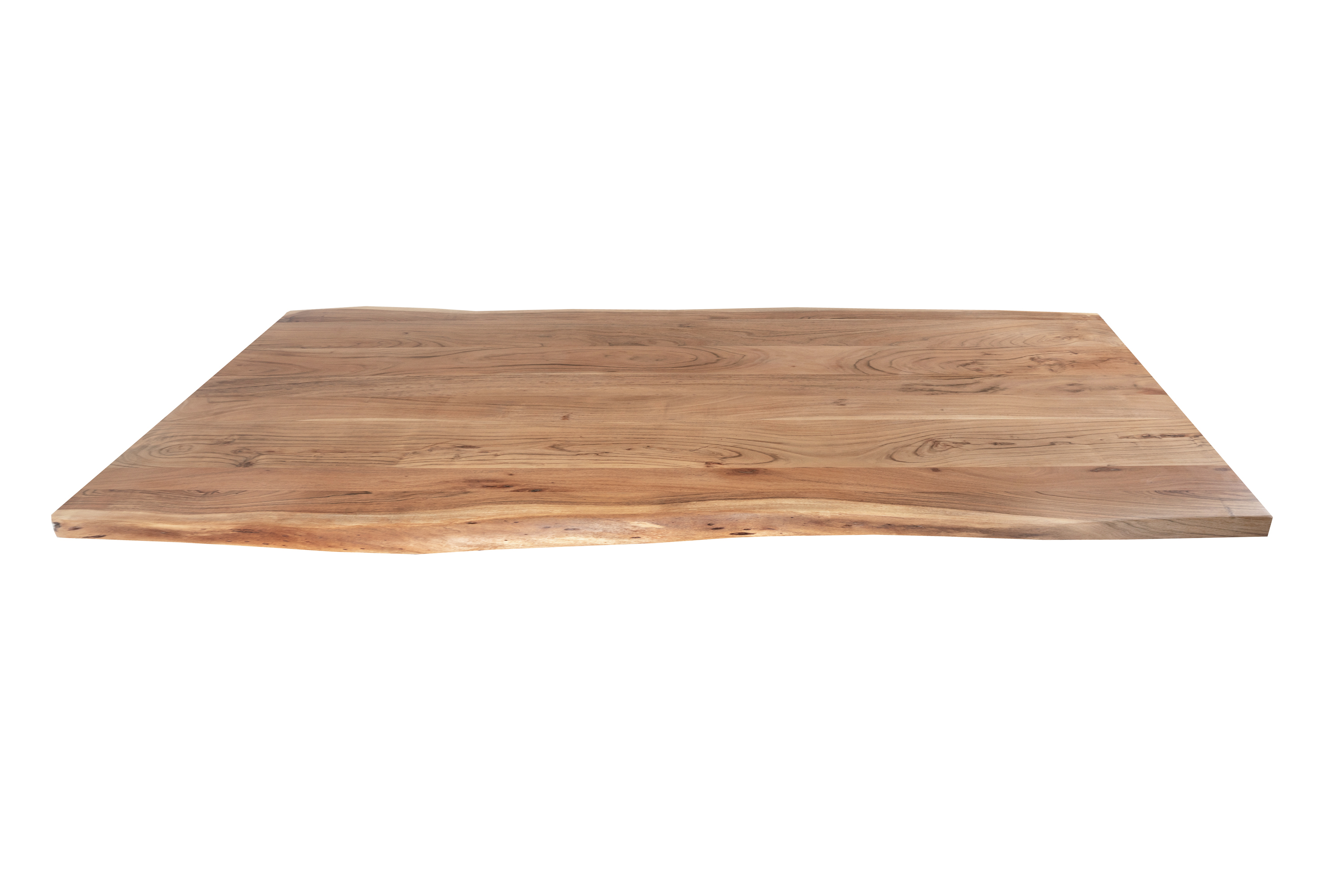 Esstisch Baumkante massiv Akazie Natur 180 x 90 X-Gestell schwarz TOMASO