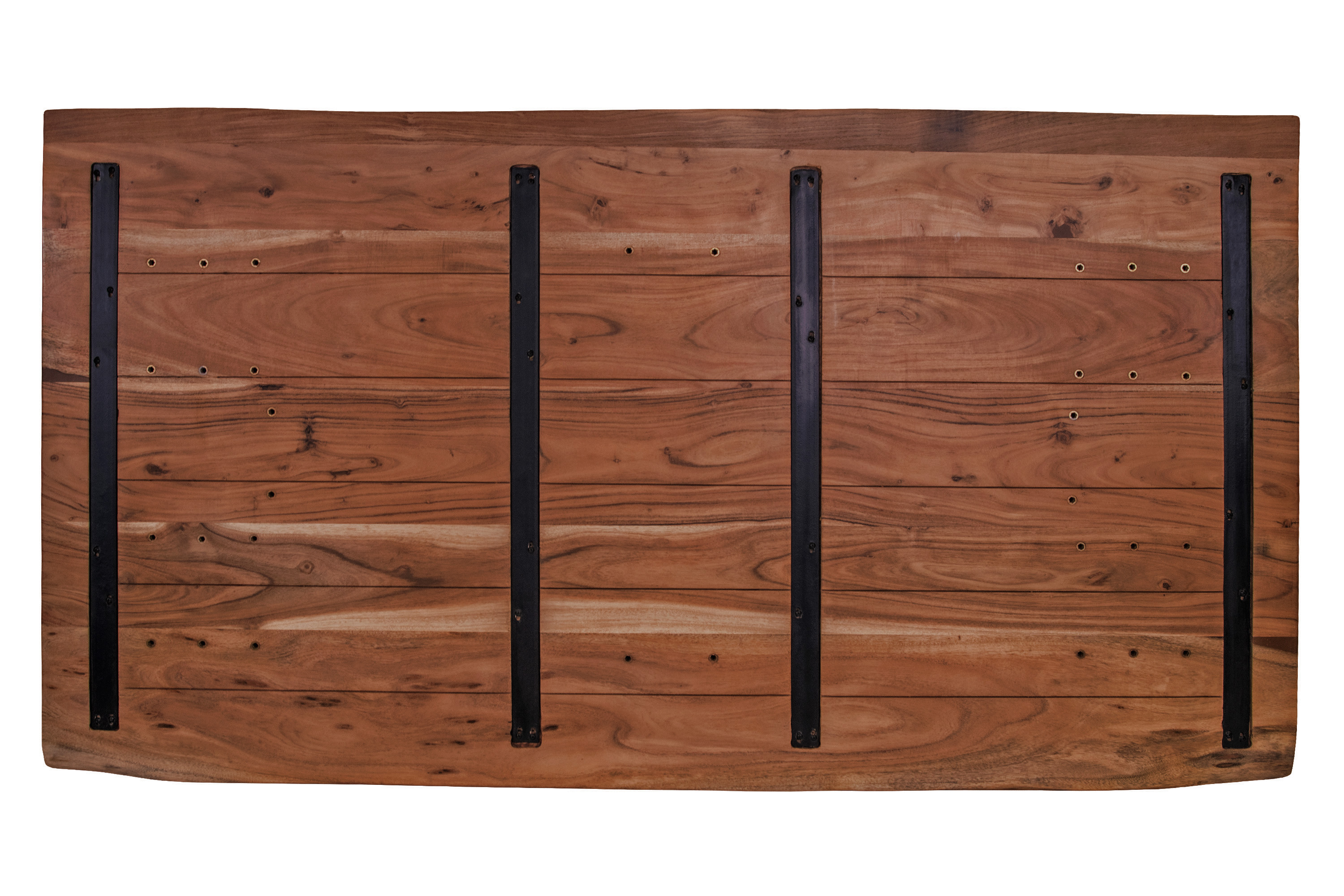 Tischplatte Baumkante Akazie nussbaum 220 x 110 cm LUGANO