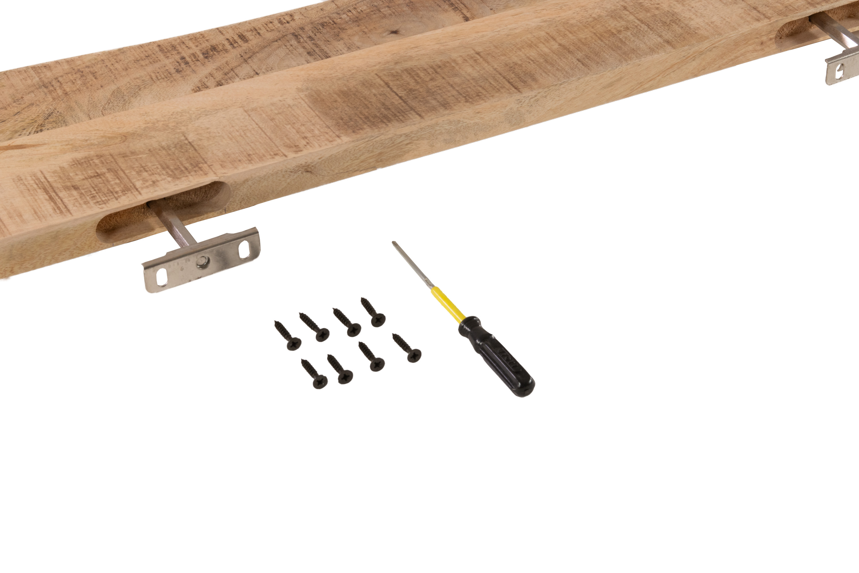 Steckboard mit Baumkante Wandregal Mango rough lackiert 100 x 20 Amanda