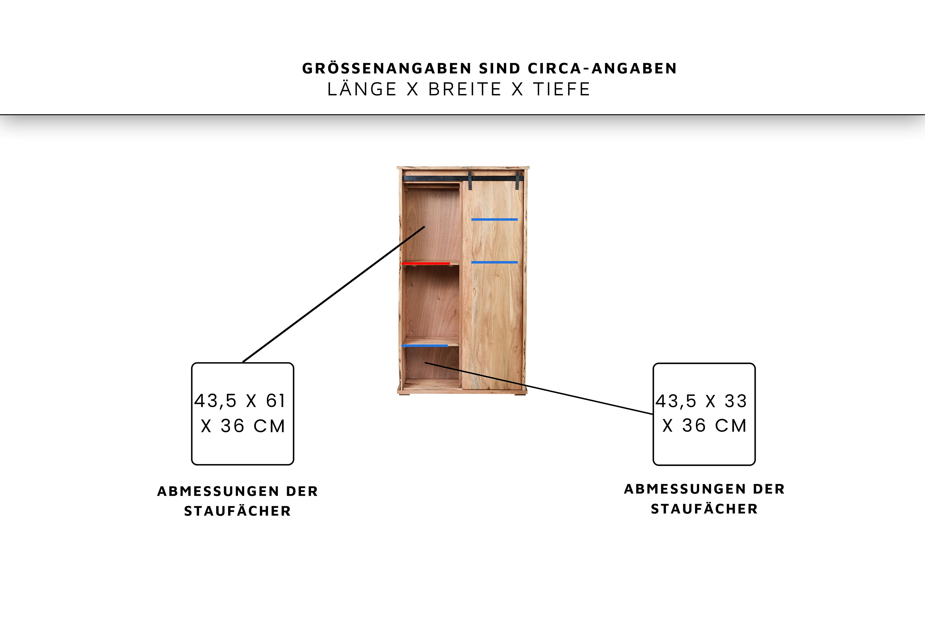 Kleiderschrank Baumkante 100 x 45 x 175 cm Akazienholz massiv naturfarben LIAN I