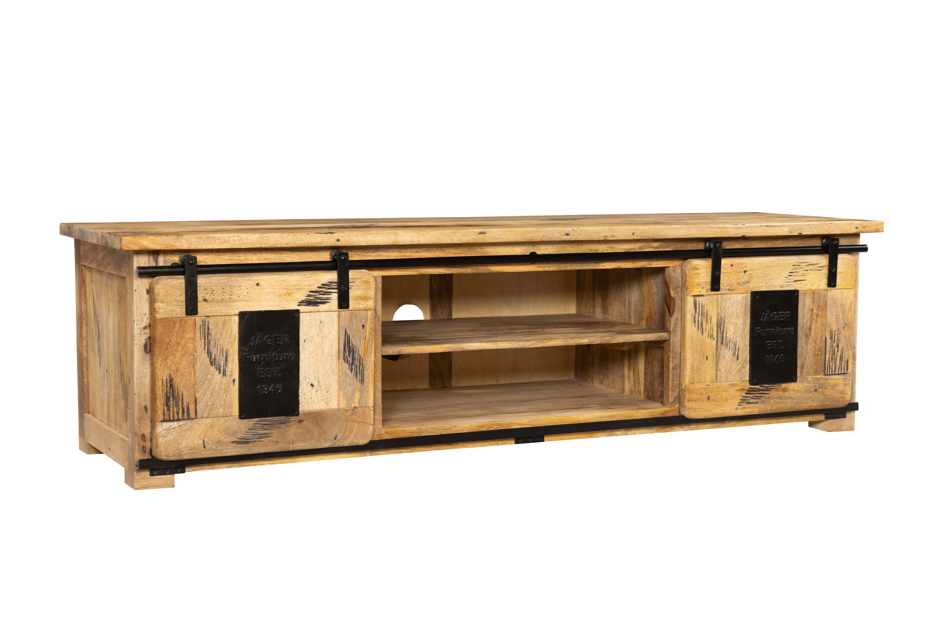 Lowboard Kommode TV-Board Mango massiv vintage 180 x 50 x 55 cm LIBRO