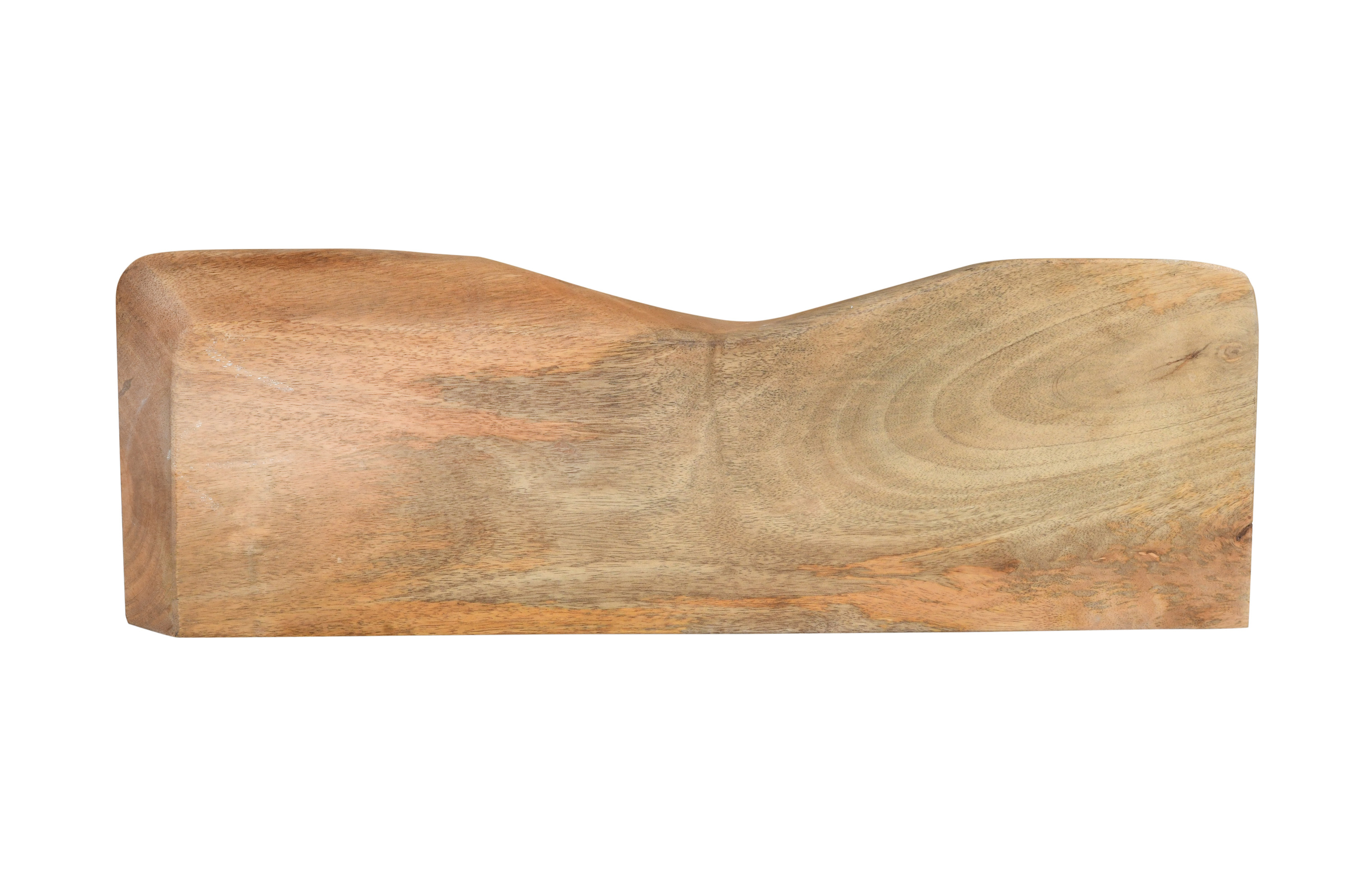 Steckboard mit Baumkante Wandregal Mango massiv natur lackiert 60 x 20 cm LIORA