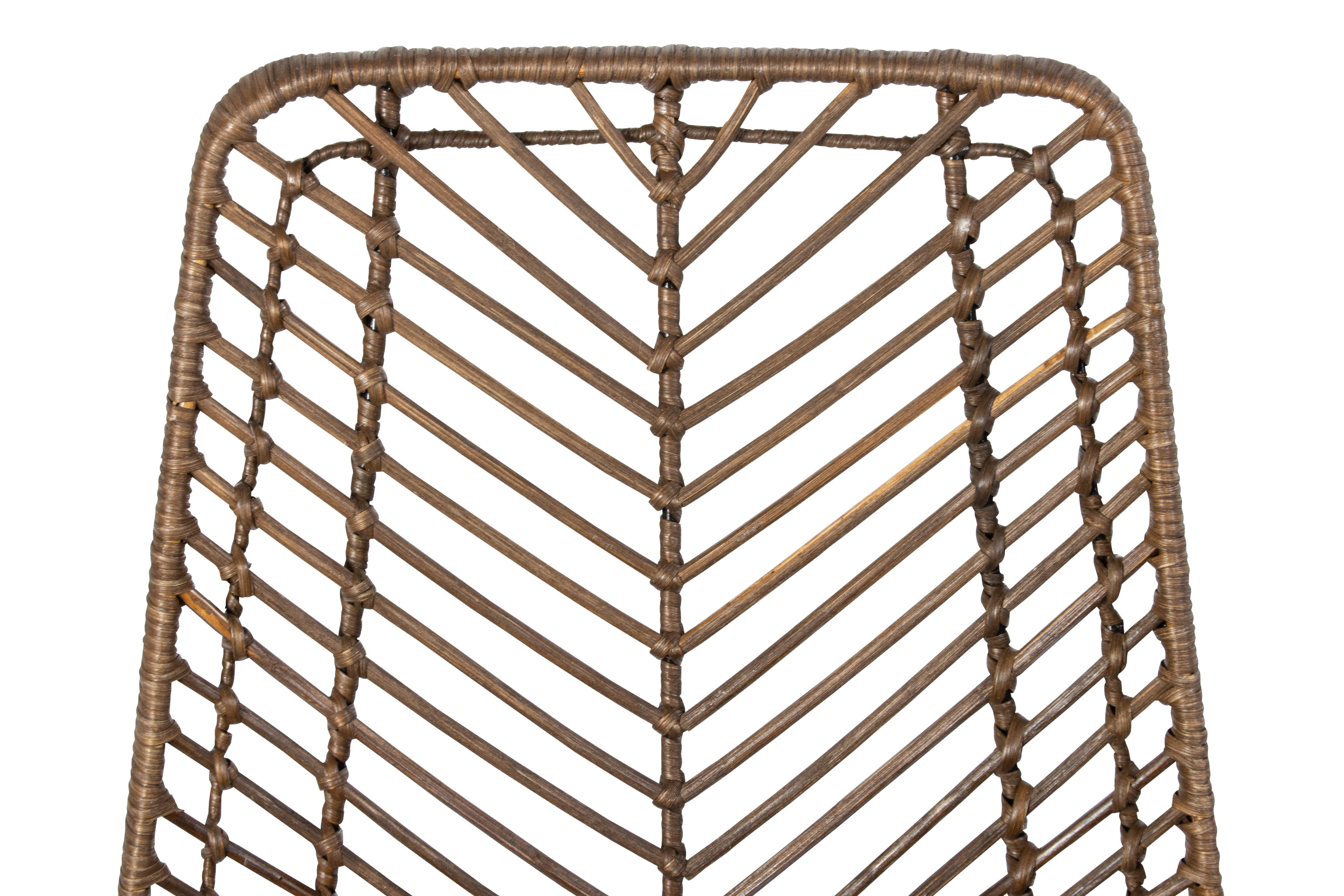 Esszimmerstuhl Rattanstuhl Farbe braun inkl. Sitzkissen KAIRO