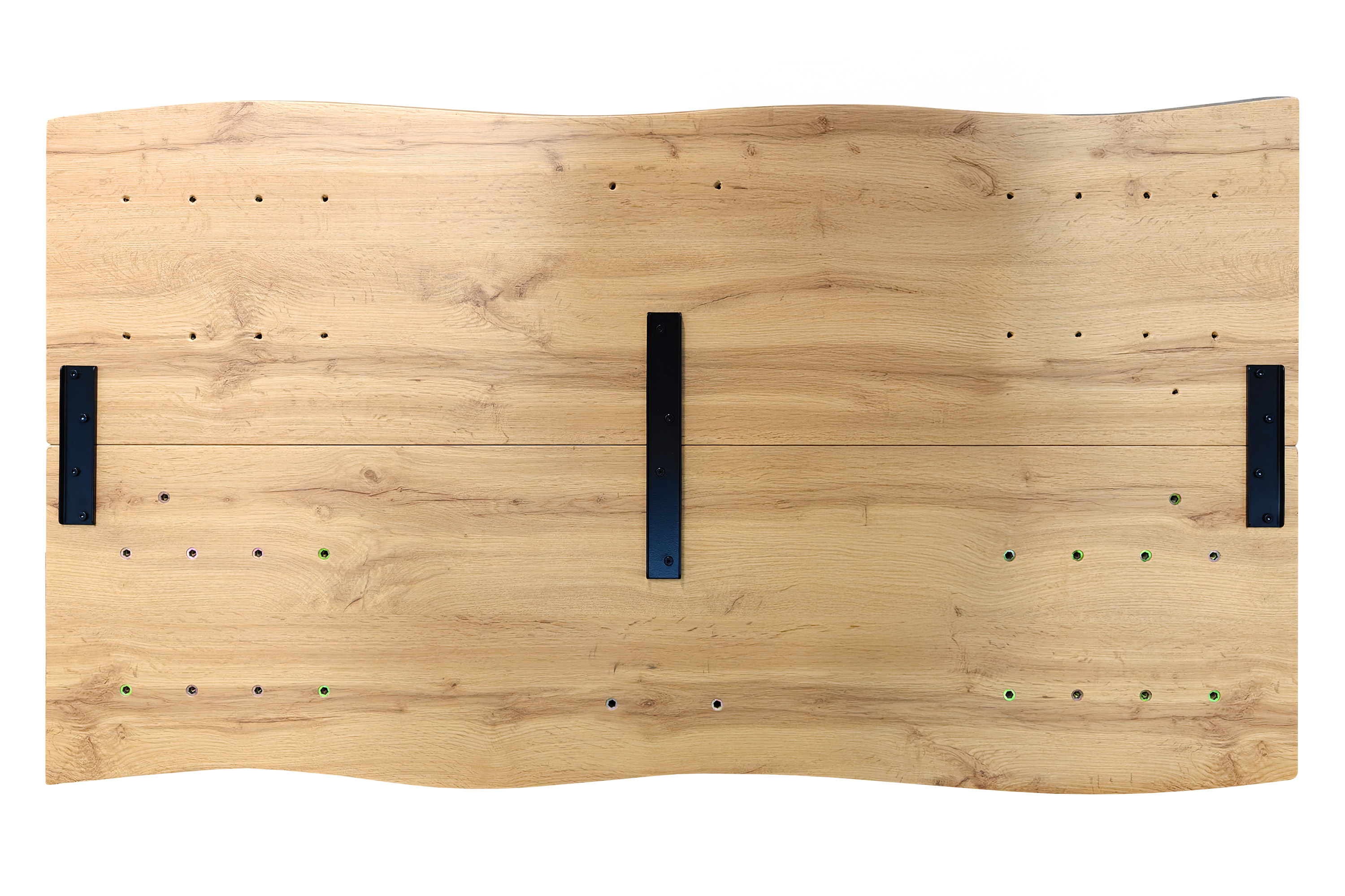 Esstisch Baumkante Holz-Optik Wildeiche 140 x 80 U-Gestell weiß DUA