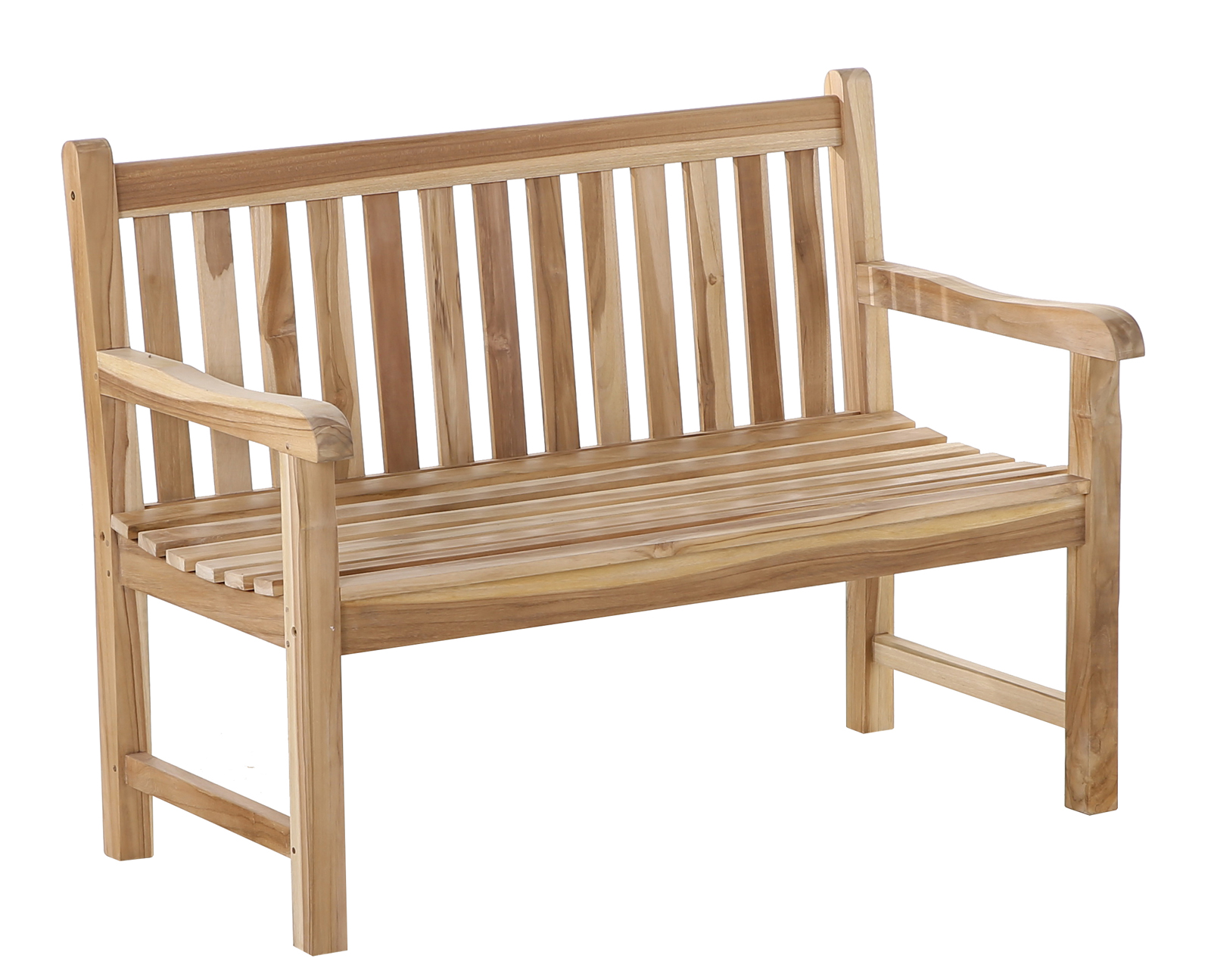 Gartenbank Teak-Holz 120 cm 2 Sitzer JAVA