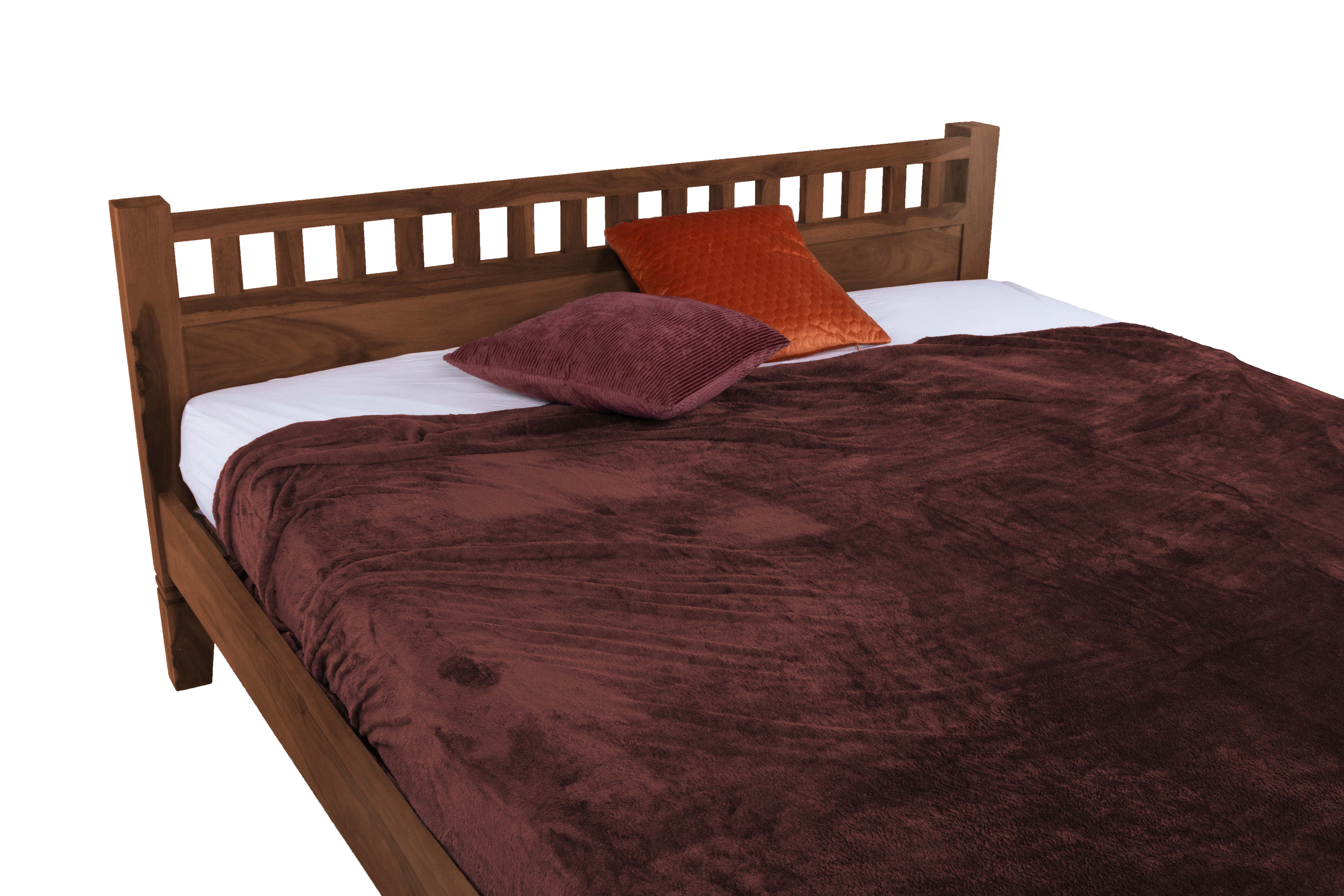 Massivholzbett nougat 180 x 200 cm aus indischem Rosenholz Aida