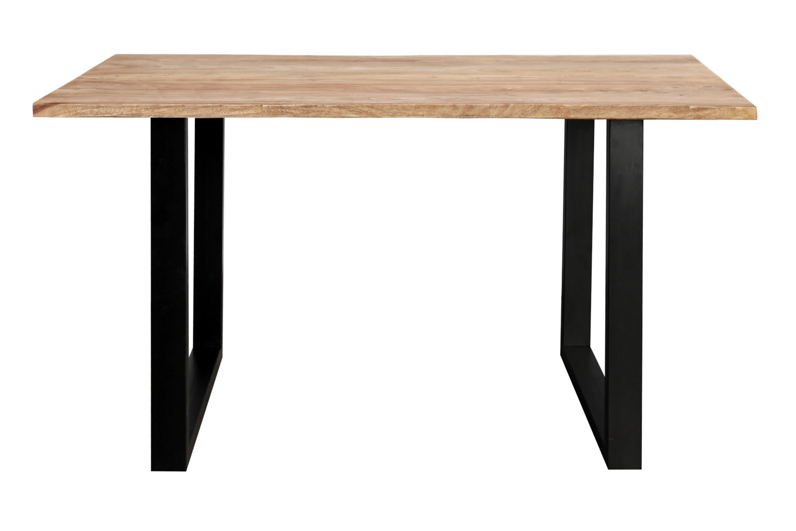 Baumkante Esstisch Sheesham naturbelassen 220 x 100 schwarz MAREK