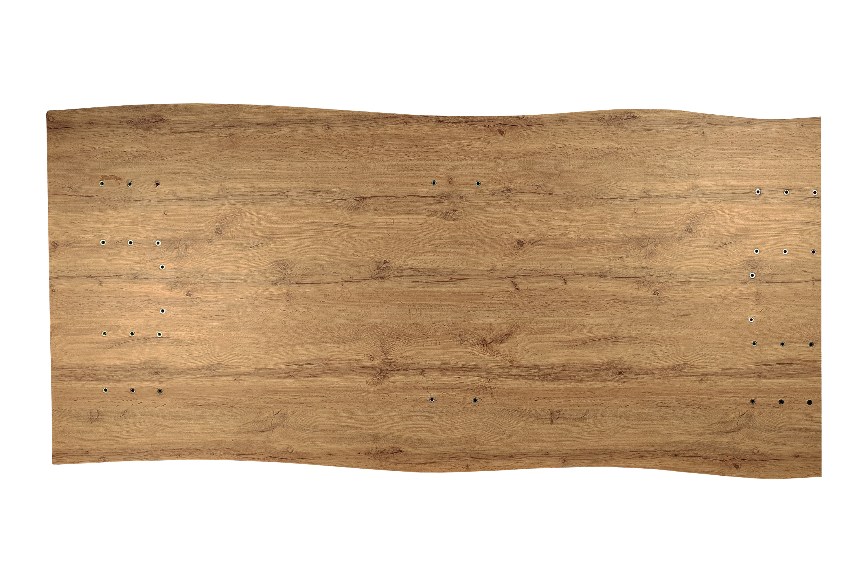 Esstisch Baumkante Holz-Optik Wildeiche 240 x 100 Spider-Gestell schwarz JOSY