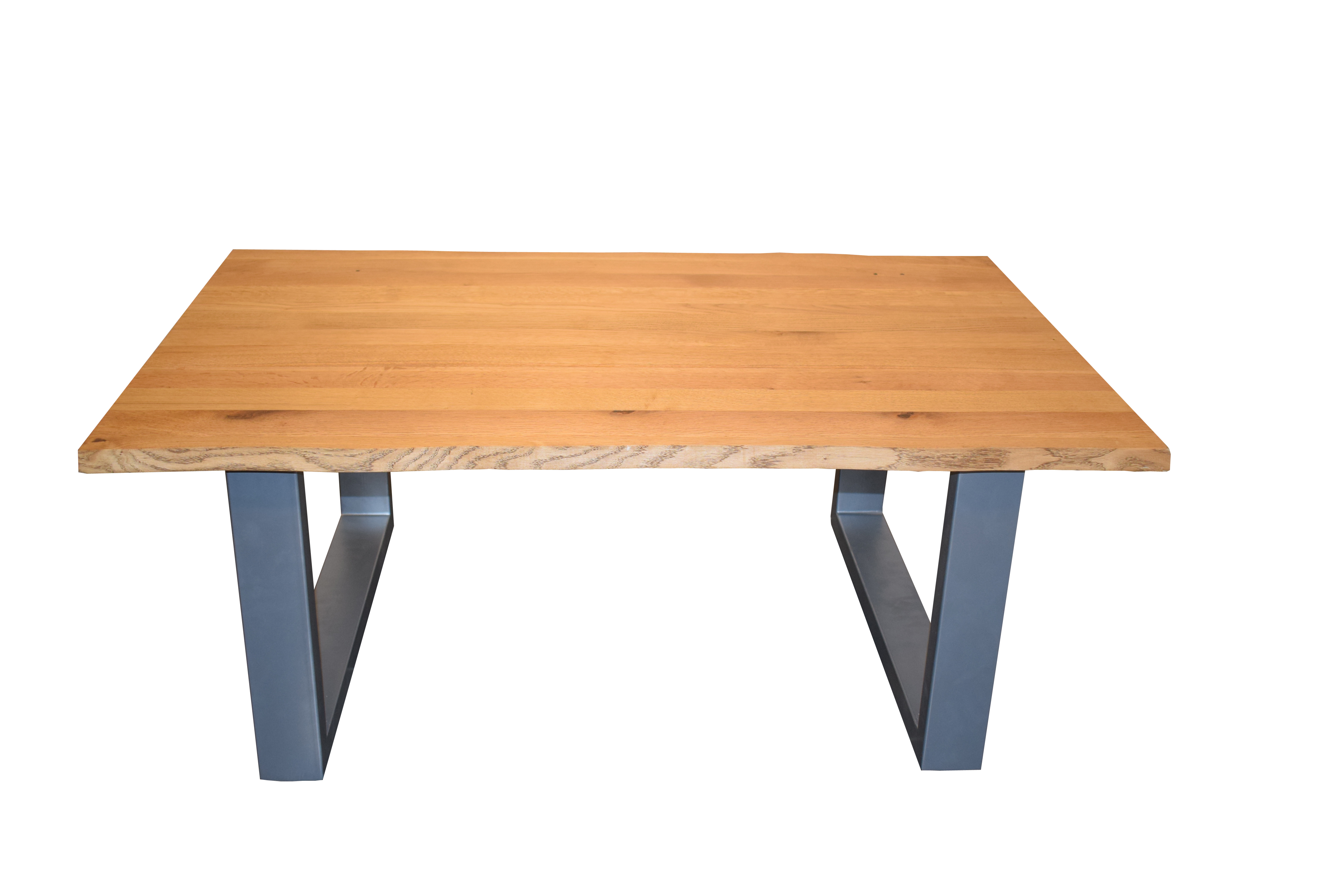 Couchtisch Baumkante 120x80 cm Wildeiche silber grau SESSA