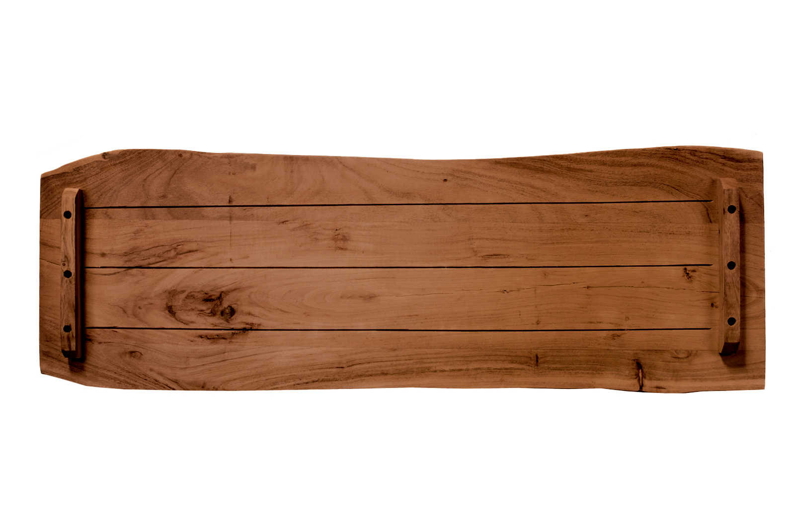  Tischplatte Baumkante Akazie Nuss 120 x 40 cm CURTIS