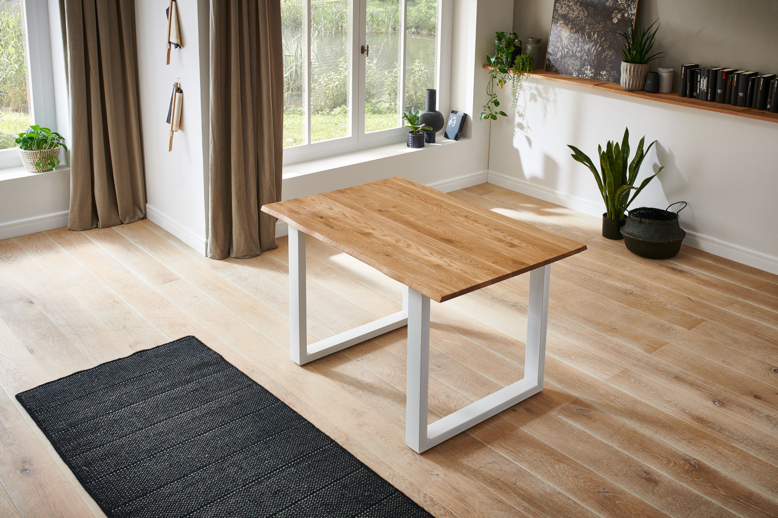  Tischplatte Baumkante Wildeiche 120 x 80 cm SESSA
