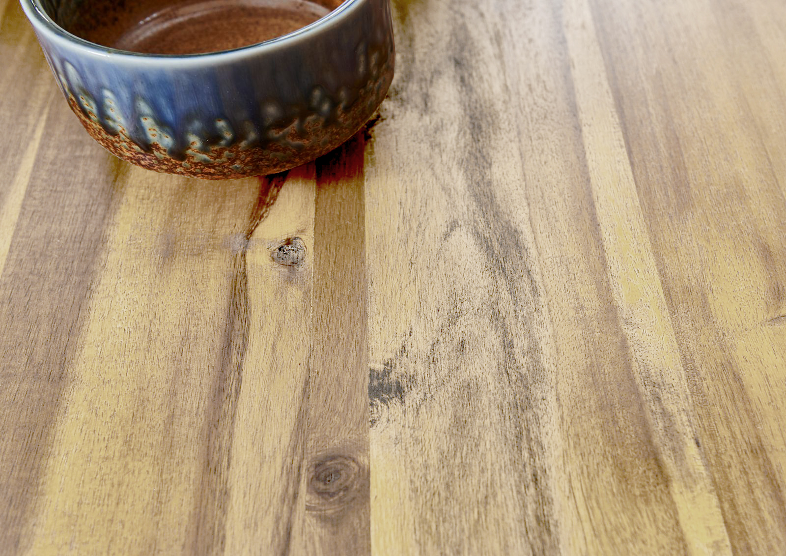 Esstisch Baumkante Akazie naturfarben 200 x 100 cm U-Gestell schwarz HARLEY