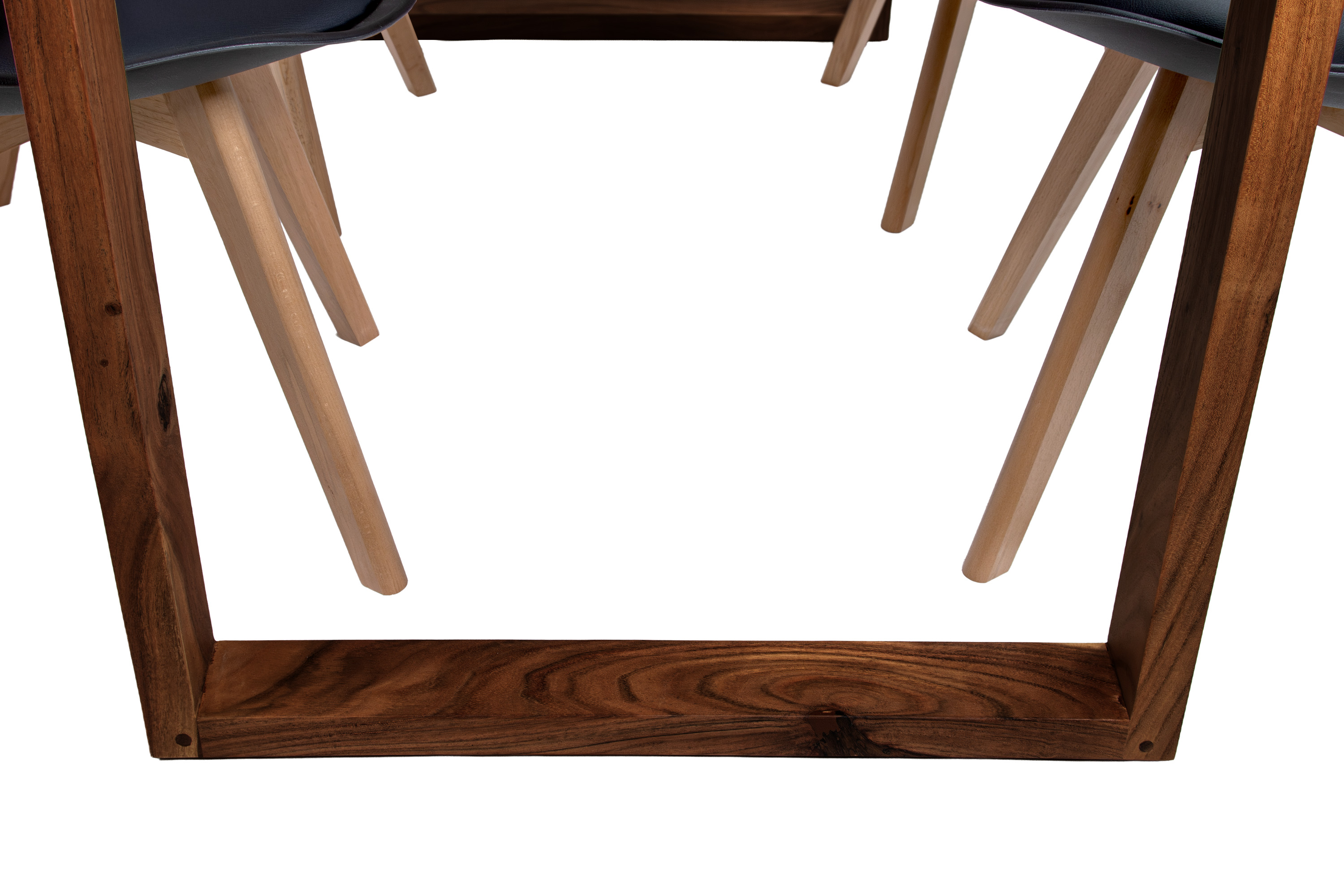 Esstisch Baumkante massiv Akazie nussbaum 160 x 85 cm U-Gestell Holz nussbaum GRAZ
