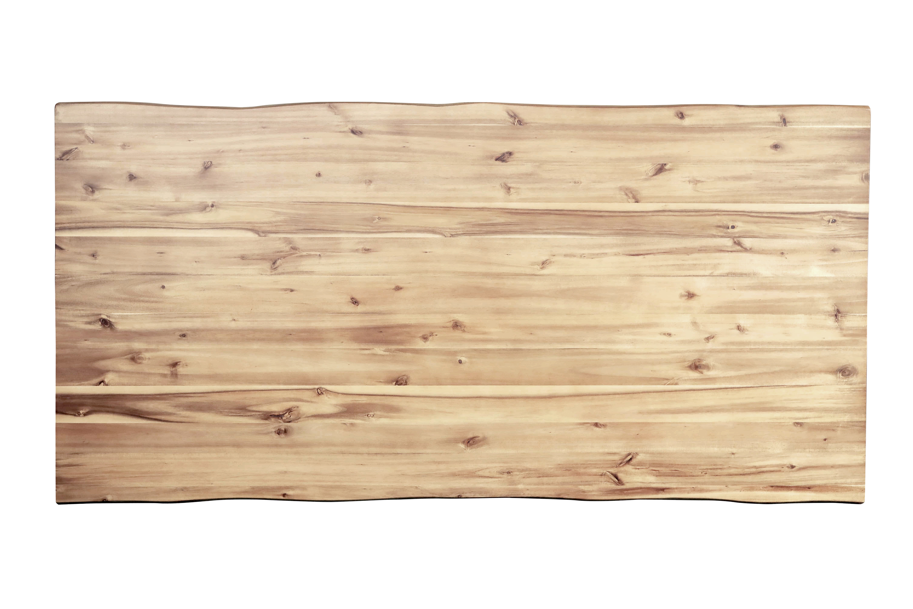 Esstisch Baumkante Akazie naturfarben 160 x 85 cm Spider-Gestell schwarz HARLEY