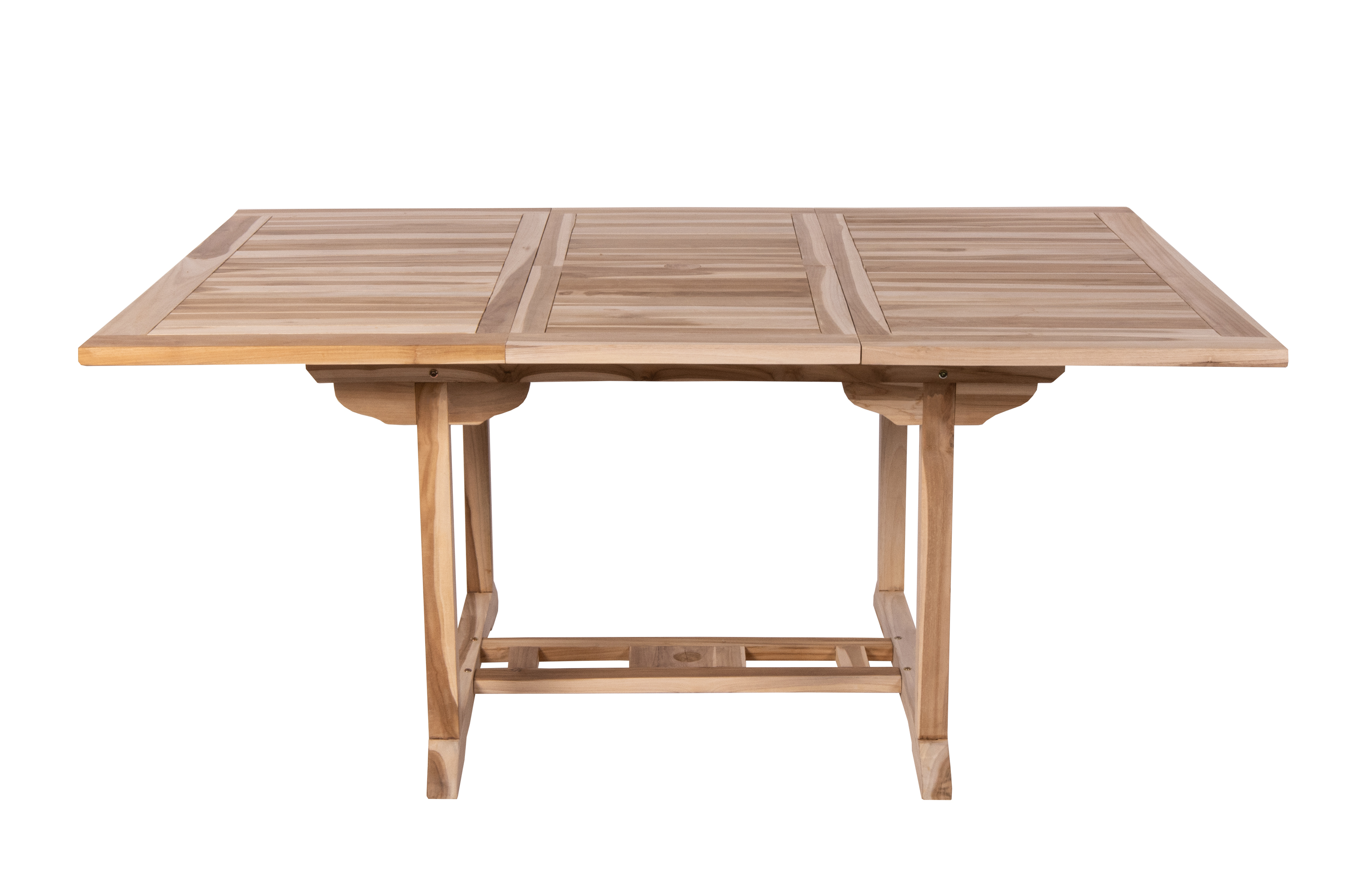 Teak Gartentisch eckig ausziehbar 120 - 170 cm x 120 cm Madera