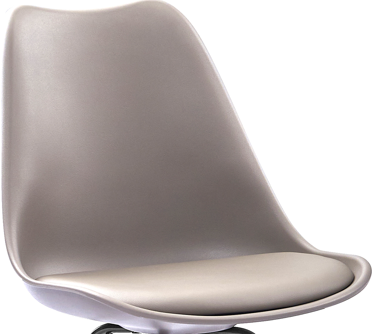  Esszimmerstuhl Schalenstuhl taupe Metallfüße LEKUES