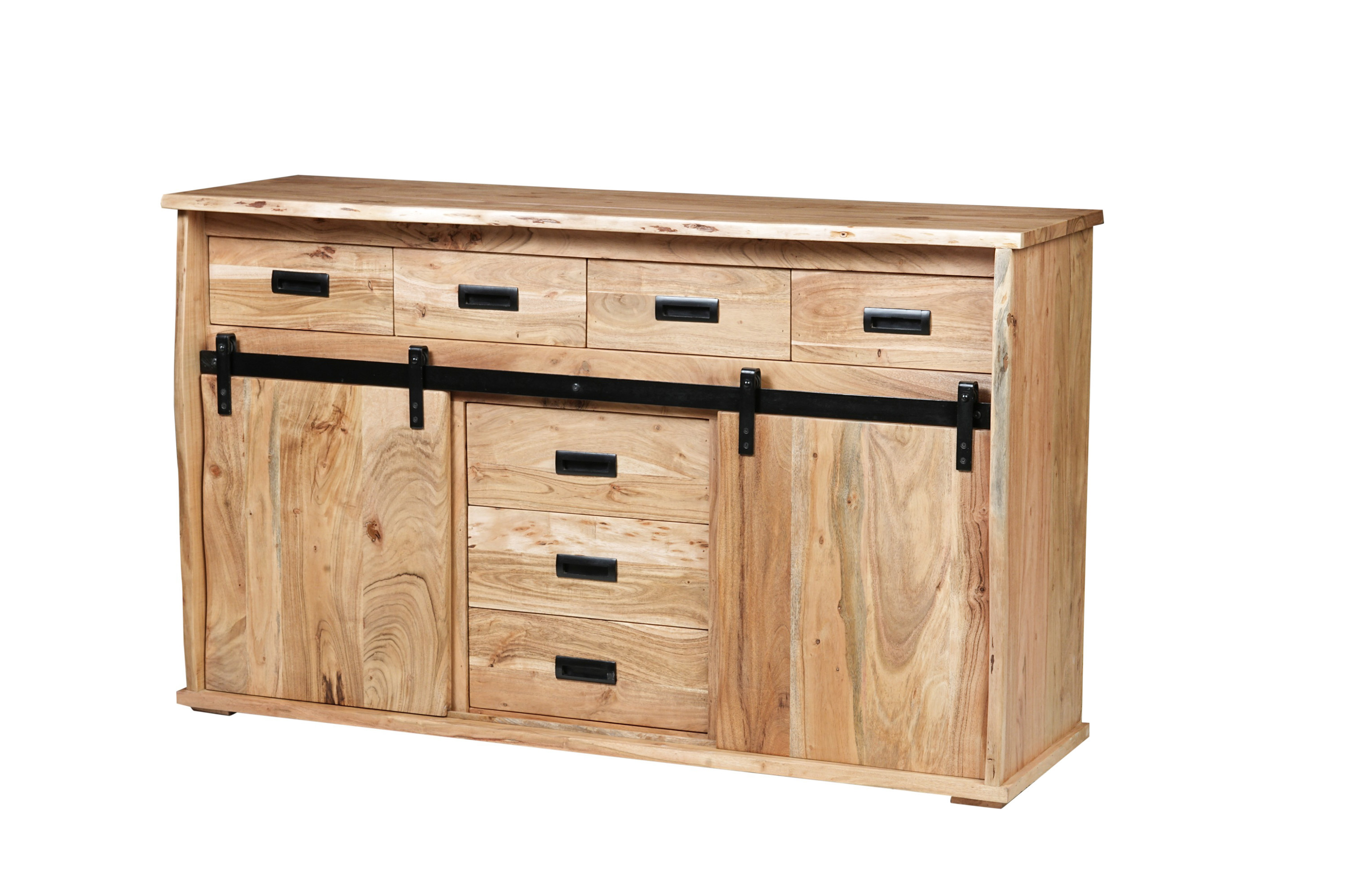 Sideboard Baumkante 150 x 45 x 90 cm Akazienholz massiv naturfarben LIAN II
