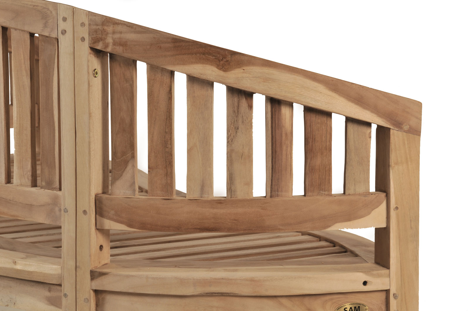 Gartenbank Bananenbank Teak 150 cm 3 Sitzer Bananenbank BANANA