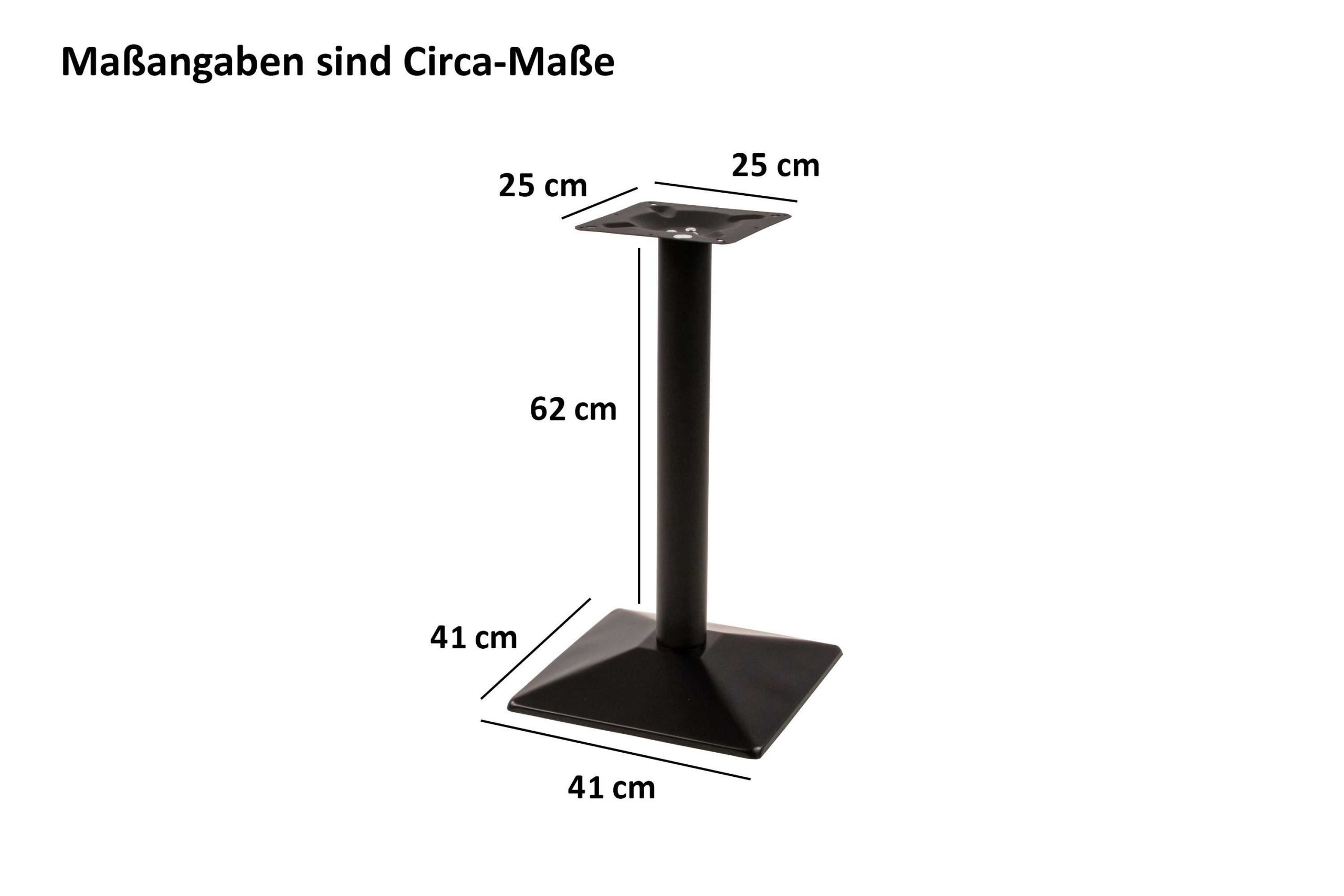 Tischgestell Bistrotische & Esstische Standfuß Einzelsäule 41x41x72 cm schwarz