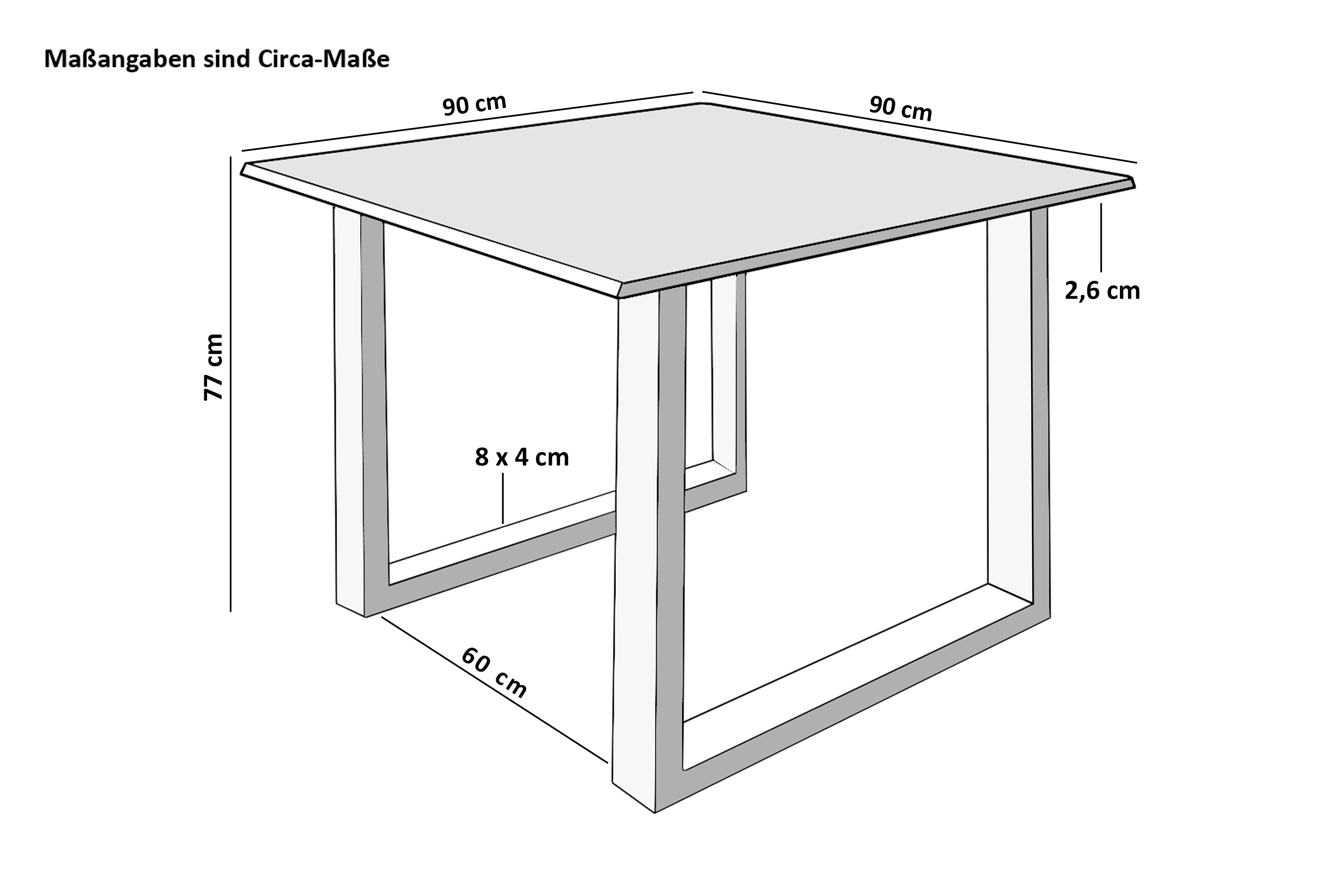 Esstisch Baumkante massiv Akazie nussbaumfarben 90 x 90 schwarz QUINN Esstisch Baumkante massiv Akazie nussbaumfarben 90 x 90 schwarz QUINN